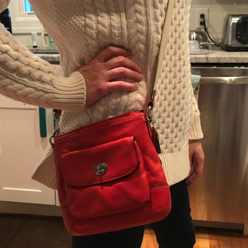 Red coach cross body